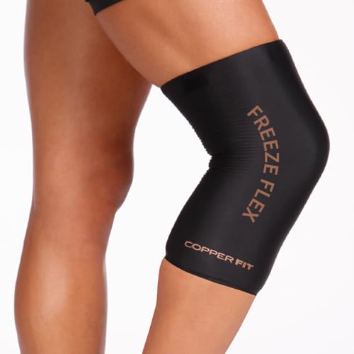Copper Fit 360 Freeze Compression Sleeve â€“ Cold/Hot Therapy - Flexible 360 Coverage for Knee, Elbow, Ankle, Wrist, Hamstring and Calf (Large/XLarge)