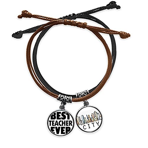 Le meilleur prof mérite ce bracelet cadeau en corde et cuir Sidi fait main