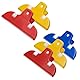 Westmark 5 Beutelclips/Verschlussklammern – Verschiedene Verschlussklemmen 2x groß, 3x klein aus Kunststoff, wiederverwendbar – Gelb/Blau/Rot, 521822E6