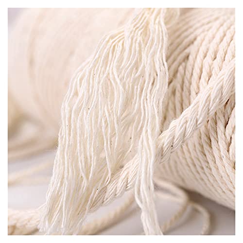 Cuerda de algodón para macramé beige de 6mm y 50 metros ideal para artesanía y DIY 7