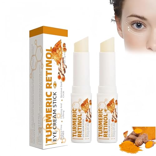 Turmeric Eye Cream Stick,Eye Balm Stick Hydrating For Puffiness And Bags Reduces,Turmeric Eye Cream For Eyebags And Reduces Fine
