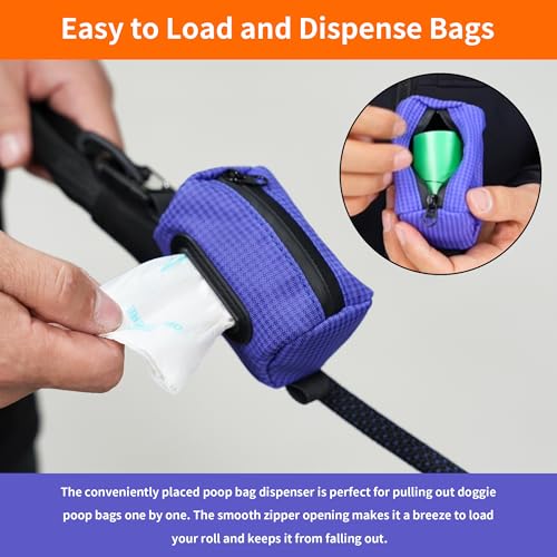 Image of Dog Poop Bag Holder for Leash,Lightweight Dispenser for Pet Waste Bags,Lightweight Dispenser for Pet Waste Bags,Poop bag dog bag dispenser (blue)