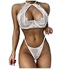 Vrouwen Bloemen Kant Lingerie Set Halter Criss-Cross Strap BH en Slipje Babydoll Ondergoed Nieuwe Sexy Mode Kant…