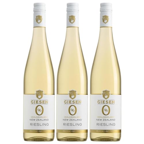 Image of Giesen Non-Alcoholic Riesling, Dealcoholized Wine, 750mL, 3 Pack | Low Calorie, from Marlborough & Waipara, New Zealand
