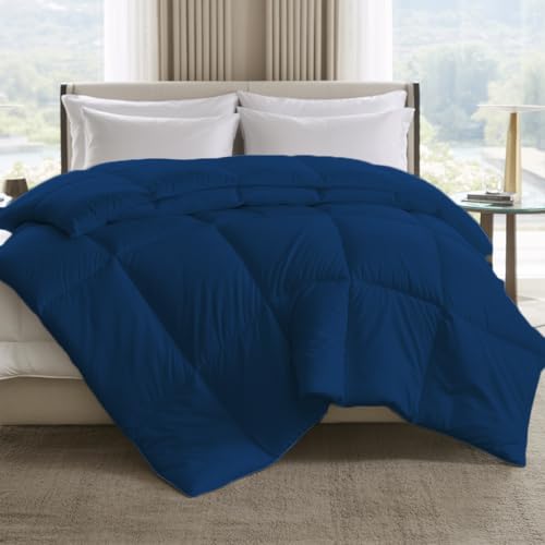 Image of Earthlycozy 300GSM Premium Comforter - Hypoallergenic, Breathable, Reversible, Lightweight, All-Season, AC Friendly and Machine Washable (Blue, Double)