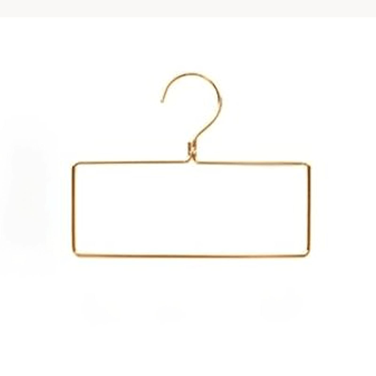 JINGYAN Standard Hangers Nordic Gold Metal Round Hanger Wrought Iron Square Scarf Cool Towel Rail Underwear Tie Pants Rack