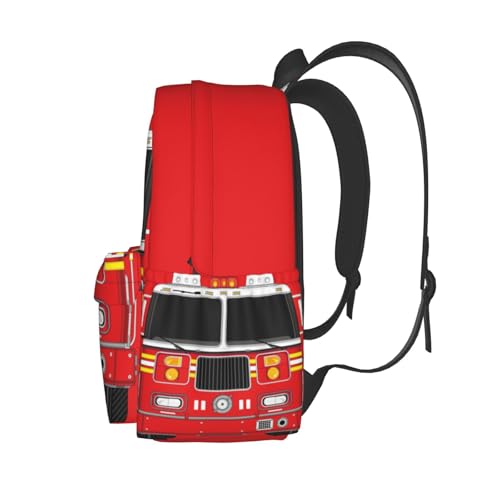 Fire Truck Backpack School Bag Lightweight Bookbag Laptop Travel Daypack For Kids Girls Boys Teens4