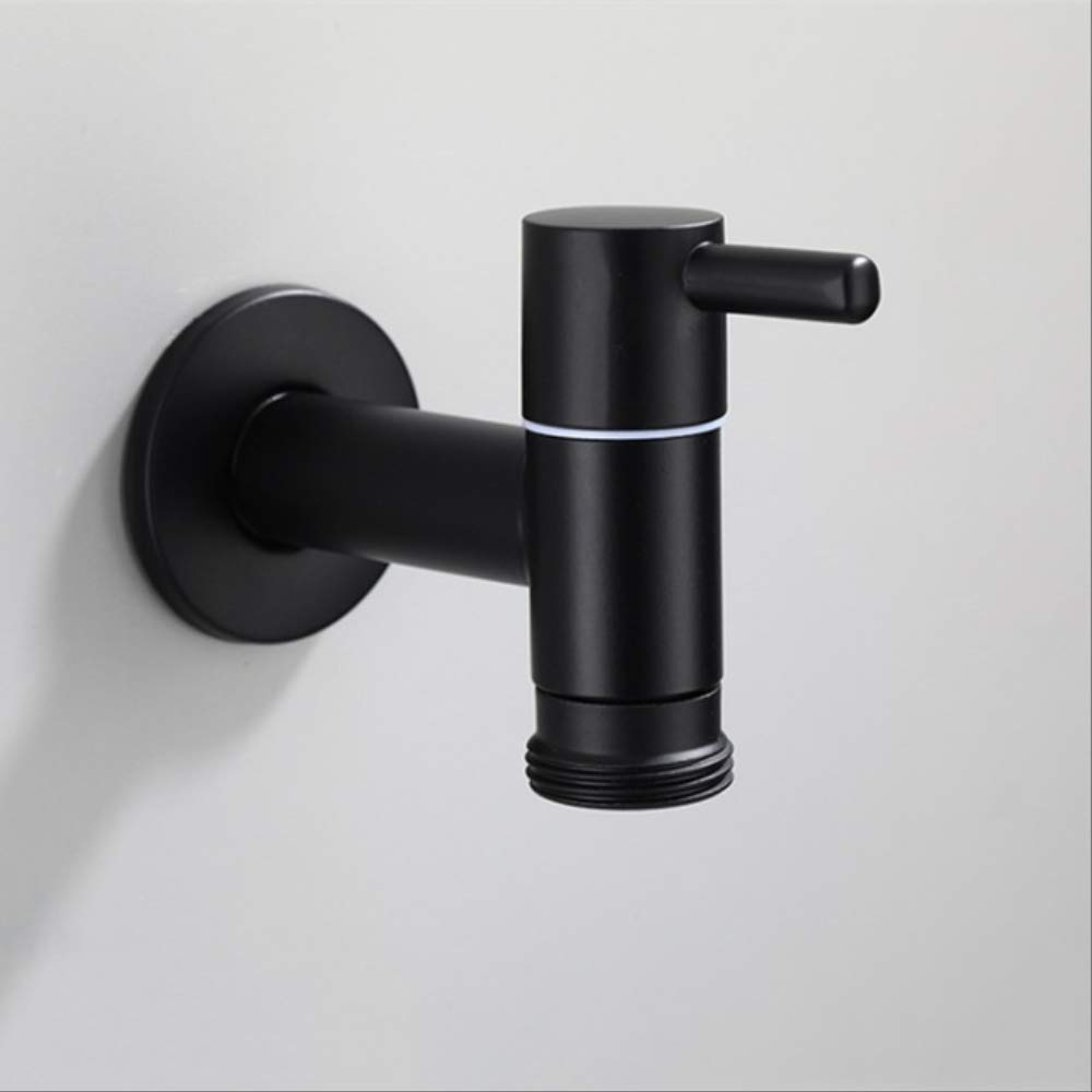 304 Stainless Steel Mate Black Color Finished Washing Machine Outdoor Garden Faucet Tap Water Bibcock A