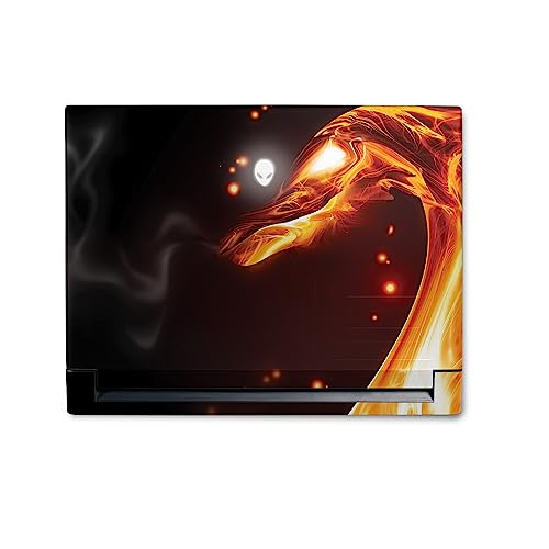 Image of MightySkins Skin Compatible with Alienware M18 R1 (2023) Full Wrap Kit - Flaming Dragon | Protective, Durable, and Unique Vinyl Decal wrap Cover | Easy to Apply & Change Styles | Made in The USA