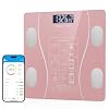 Smart Scale for Body Weight, Bathroom Digital Weighing Scale with BMI, Body Fat, Muscle Mass, Accurate Bluetooth Home User Health Equipment Sync Apps (Pink)