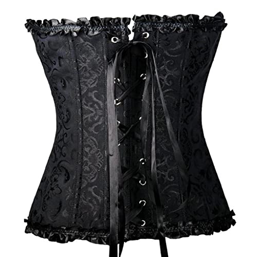 Image of CLUB BOLLYWOOD Women's Lace Up Boned Overbust Cincher Corset Bustier Lingerie Body Shaper Black XL'|Clothing, Shoes & Accessories | Womens Clothing | Intimates & Sleep | Corsets & Bustiers'
