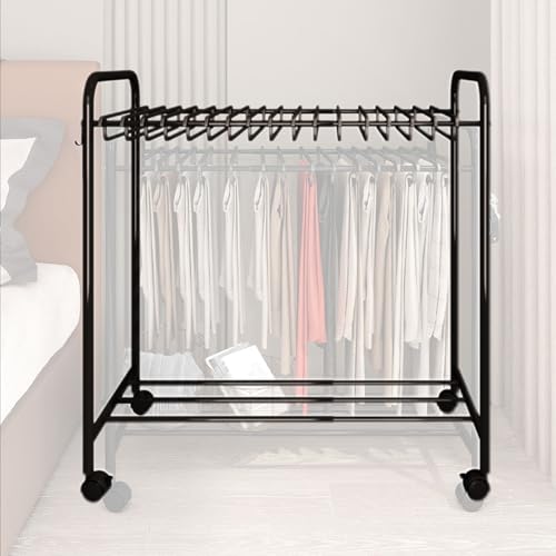 Style tiroir pour dressing moderne avec le portant à pantalons sur roulettes