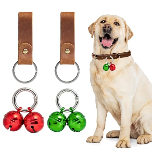 Loud Dog Collar Bells, Durable Pet Red And Green Bells...