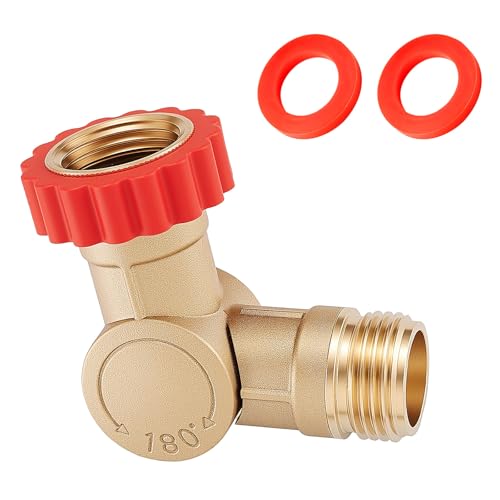 LitartPRO High-Flow Adjustable 180 & 360 Swivel Connector Lead-Free Brass Hose Adapter Anti-Kink Design 1 Pack
