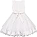 Sunny Fashion JH41 Flower Girls Dress White Wedding Pageant Bridesmaid Gown Size 3