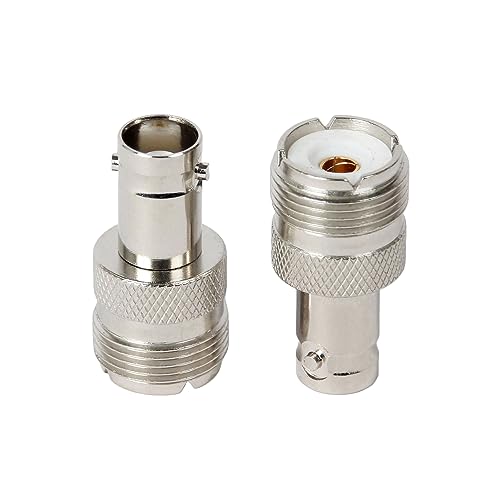 Adaptador Coaxial UHF Hembra a BNC Hembra 2 Piezas miniatura 7