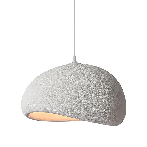 Abat-Jour Suspendu en Résine Galet HAIDU avec Douille E27 pour Plafond