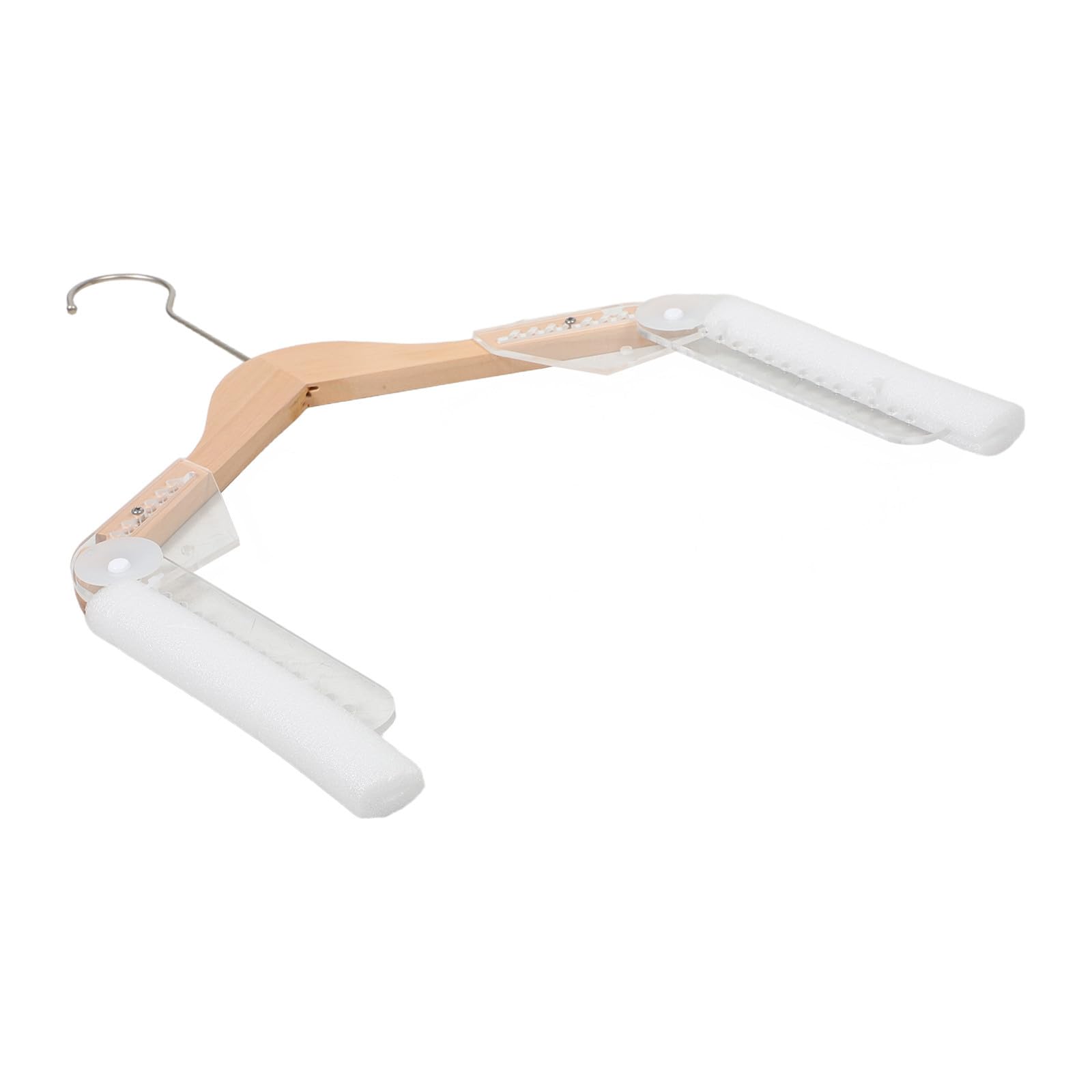 Appendiabiti in Legno Beige con Forma Busto Femminile, Regolabile in Altezza e Spalle, Base Stabile, Facile da Montare, per Creatori di Contenuti in Viaggio