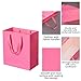 Pikalon 6 pcs Neon Pink Gift Bags with Handles, Medium 8.66