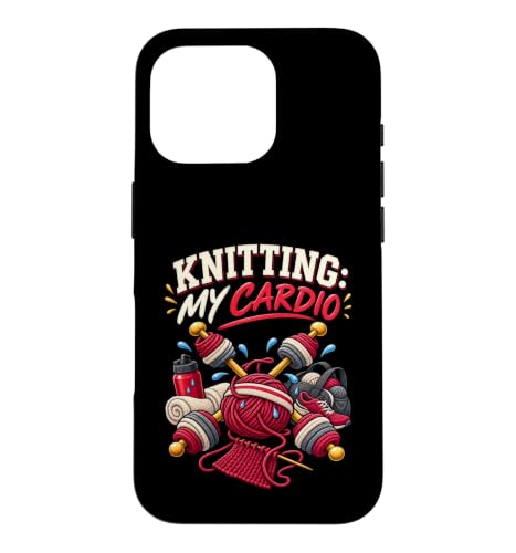 Knitting my Cardio �ʔ����j�b�^�[�@�ۃA�[�e�B�X�g�҂ݕ� �X�}�z�P�[�X iPhone 16 Pro �p