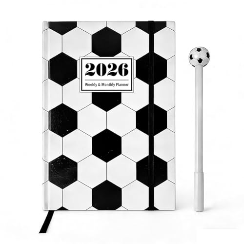 Cuaderno De Fútbol, 2026 Cuaderno del alumno, Ideal para Bullet Journal, Trabajo y Estudio, Material Escolar y Papelería para Mujeres y HombresEdición Para Aficionados Al Fútbol, Formato A5
