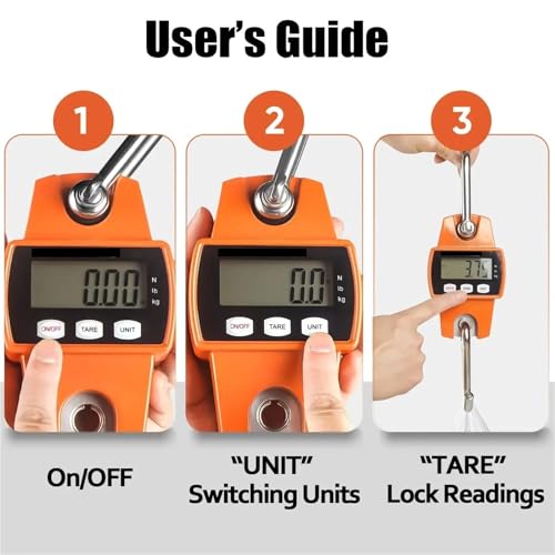 300kg Digital C Scale - High Precision Weighing for Fishing, Livestock, and Large Items - Waterproof, Portable, and Easy to Use - Ideal for Home and Outdoors