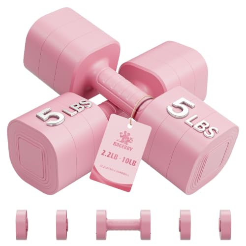Ragebby Adjustable Dumbbell Set (2, 3-in-1 Free Weights)