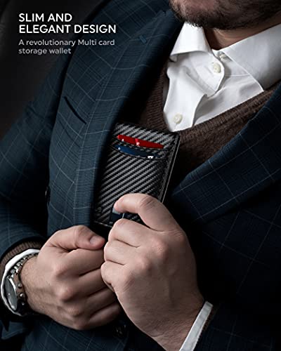 Serman Brands Mens Money Clip Wallet. Rfid Blocking Slim Front Pocket Wallets For Men, Full Grain Leather Rfid Minimalist Card Holder (Modern Black Navigator) #TOP1