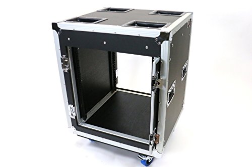 OSP Cases | ATA Road Case | Tour-Ready Shock Mount | 12-Space Shock Rack with Pocket Doors | TR12U-20-SR-PD