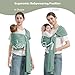 Shiaon Baby Ring Sling Wrap, Lightweight Baby Carrier Sling Toddler Sling, Cotton Baby Wraps Carrier (7-35 lbs) for Infants and Toddlers, Baby Shower Gifts, Green