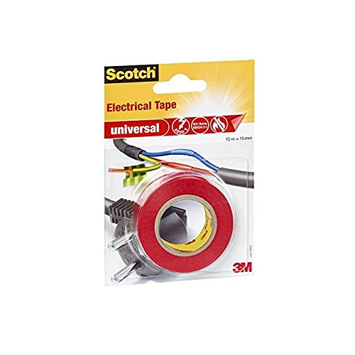 Scotch Set di 6 Nastri isolante universale PVC 15 mm x 10 m rosso