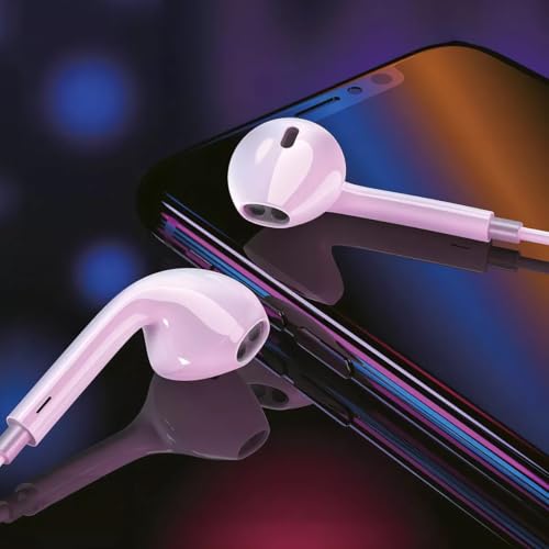 Fone de Ouvido com Fio Compatível com iPhone 7 8 Plus X Xs Max 11 12 Pro 13 com Microfone e Cancelam