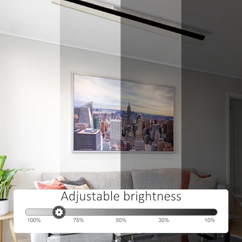 Plafonnier LED dimmable rectangulaire 20W blanc de 100cm avec télécommande