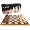 Kangaroo Premium Wooden Chess Set, 11'' Chess Board Game with Wooden Storage Box & Magnetic Chess Closure, Folding Luxury Chess Set, Travel Chess Sets for Adults & Kids, Chess Sets for Adults, Kids