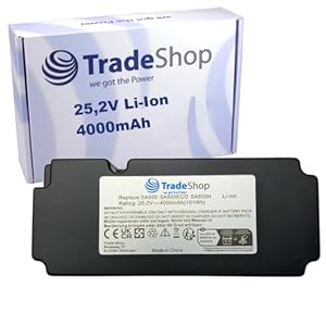 Trade-Shop Li-Ion Akku 25, 2V / 4000mAh kompatibel mit Yard Force Classic 500B, Classic 600B, 862615 18650-20Q Mähroboter Rasenroboter Rasenmäher