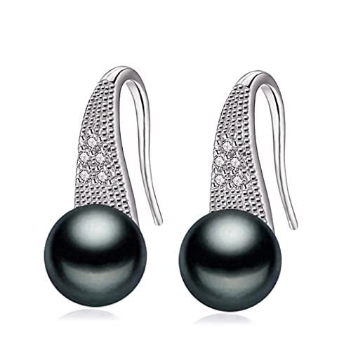 Boucles d'oreilles en perles naturelles d'eau douce et argent 925 véritable pour femme