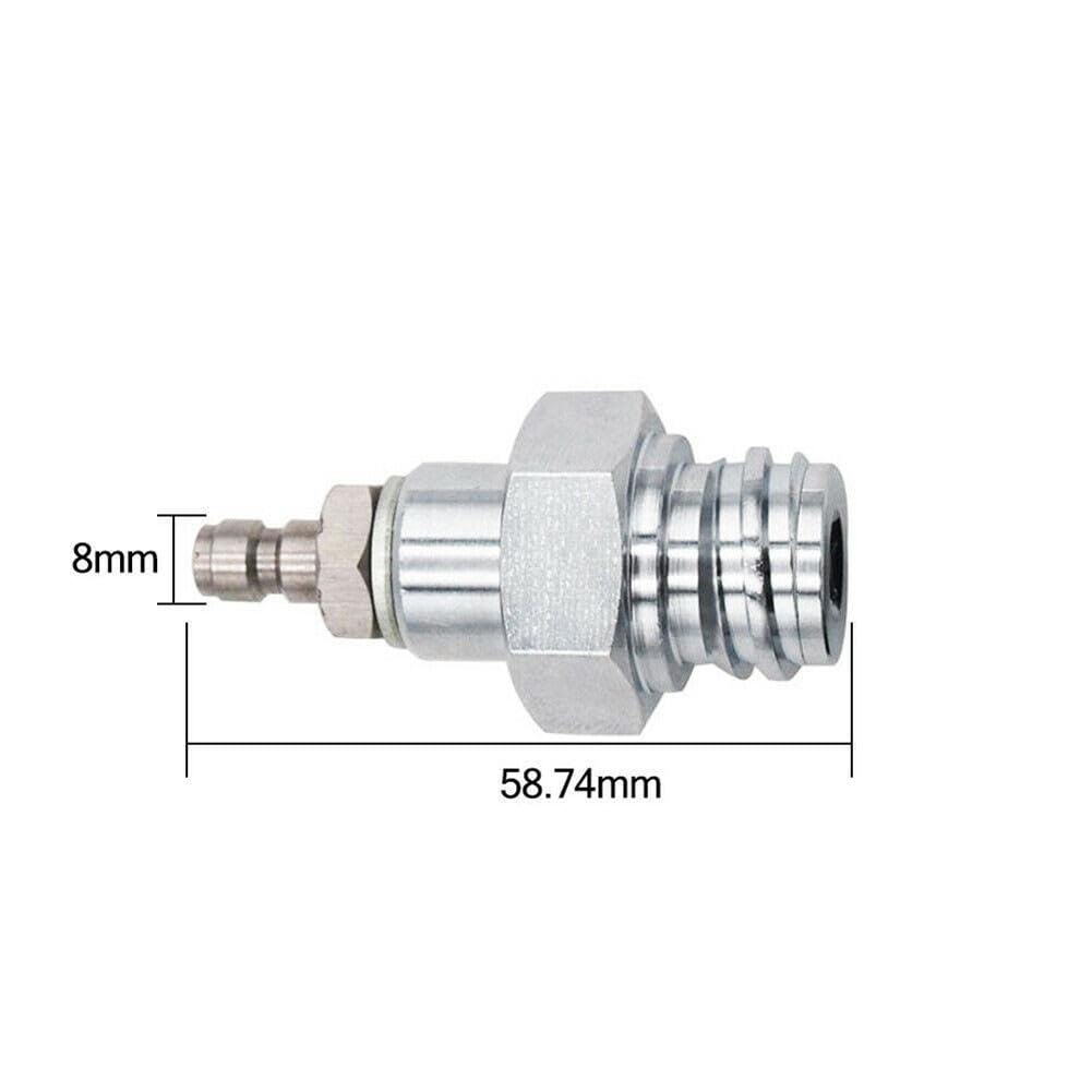 EasyByMall Adaptador de manguera de alta presión para carbonatadores de agua Blue Home, W21.8-14 a ACME, conexión cilíndrica de 90 cm, línea de transferencia de metal