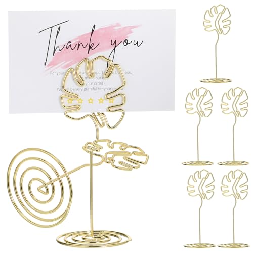 Porte-photo mémo doré pour organiser vos tables de fête