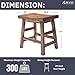 Durango 20-Inch Saddle Seat Stool – Backless Solid Wood Kitchen Stool for Dining Table, Counter, or Entryway – Rustic Farmhouse & Industrial Accent Seating by Alaterre Furniture