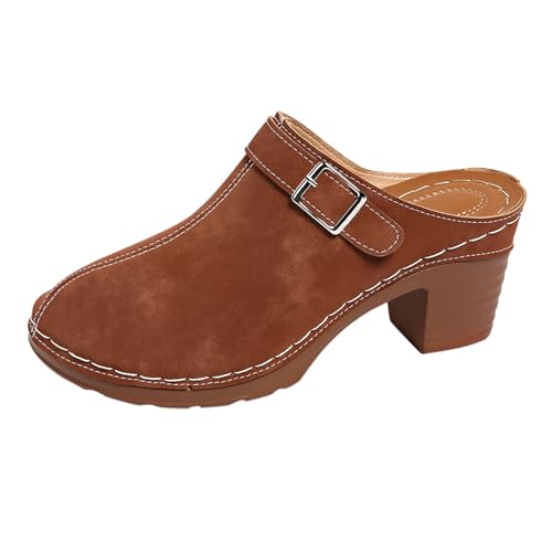 Sandalias de piel de ante retro: di adiós al dolor de pies con suela plana