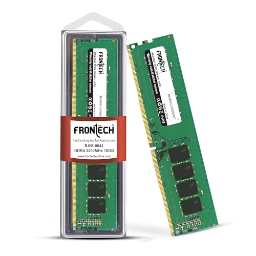 Image of FRONTECH 16GB DDR4 16 Chips 3200 MHz Desktop RAM Memory, Suitable for Gaming, Multitasking (RAM-0041)