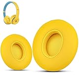 Picture of Krone Kalpasmos Beats Solo 3 Earpads Replacement, Beats Solo 2 Earpad Replacement, Premium Protein Leather Memory Foam with Kits, Superb Comfortable – Club Yellow
