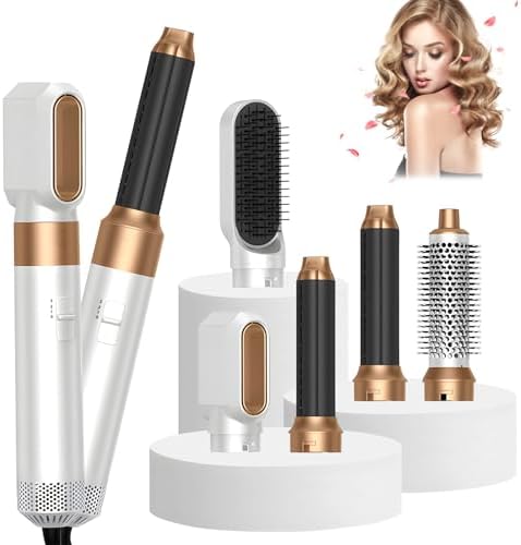 Warmluftbürste, 1000W Haartrockner, Föhnbürste Set mit Profession...