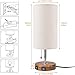 Hong-in Nightstand Lamp with 3 Color Modes - Lamp for Bedroom with USB-C USB-A Charging Ports, 2700/3500/5000k Bedside Lamps by Pull Chain, Small Table Lamp for Bedroom, Office, Living Room