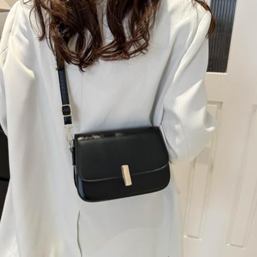 PU Leather Saddle Small Square Bag with Adjustable Shoulder Strap Crossbody Purse Fashion Handbag for Women Daily Use and Spe4