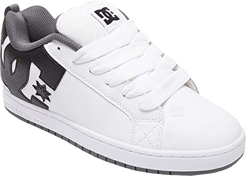 DC Shoes DC Men's Court Graffik Shoe, Black/Grey, 8 Medium US