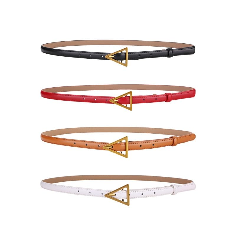 HBJWOV Thin Waistband Women's Decorative Suit Jacket With Dress Sweater Waist Up Coat Cowhide Small Belt(D)3