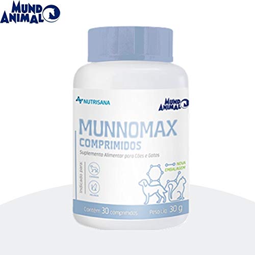 Mundo Animal Suplemento Alimentar Nutrisana Munnomax Comprimidos Para Cães E Gatos - 30 Comprimidos