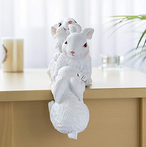 Artisanat maison d'exception : figurine lapin suspendu peint à la main