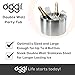 OGGI Stainless Steel Double Wall Party Tub - Holds up to 4 bottles of wine or champagne. Size 11